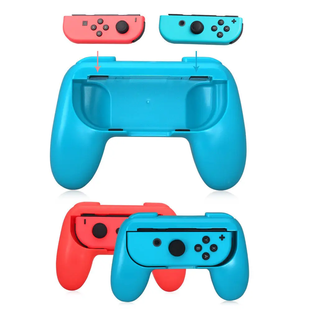 

Hand Grips Handle Protective Case for Nintendo Switch for Joy-Con Controller Grip, Black blue red green