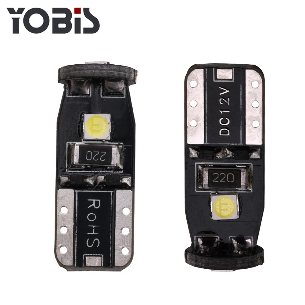 Yobis Car LED T10 with 3SMD 3030 Auto Marker Lamp W5W 194 501 Bulb