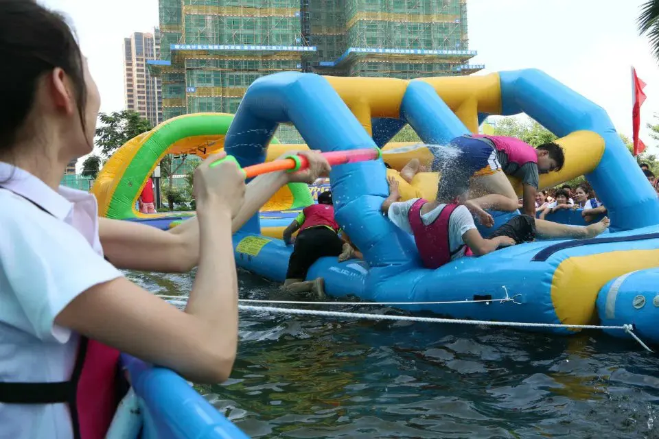 inflatable water obstacle course