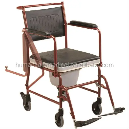 
Wholesale CE certificated shower seat toilet wheelchair with wheel 