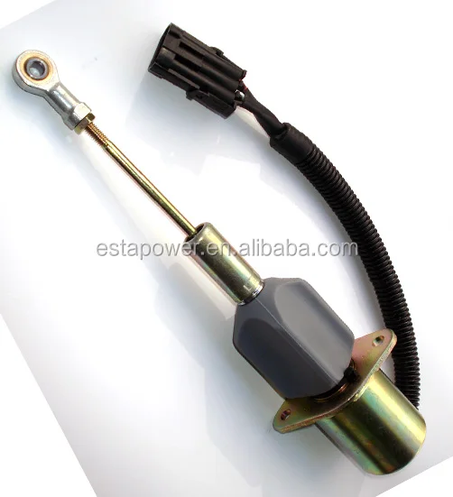 
Fuel Shut Off Solenoid RE53507 12V for 6076AFM30 6081AFM RE53507 24V 