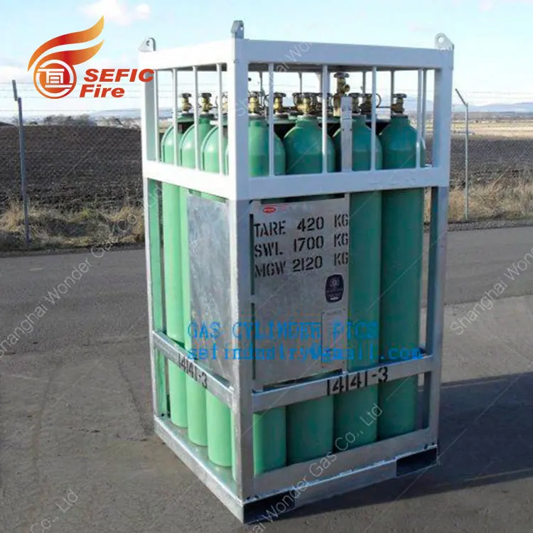 Durable Oxygen Nitrogen Cylinder Rack With 16/18 Cylinders - Buy Oxygen ...