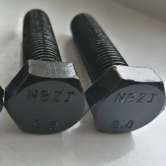 
High Tensile 8.8 Grade DIN931 DIN933 DIN934 black Steel Hex Bolts And Nuts 