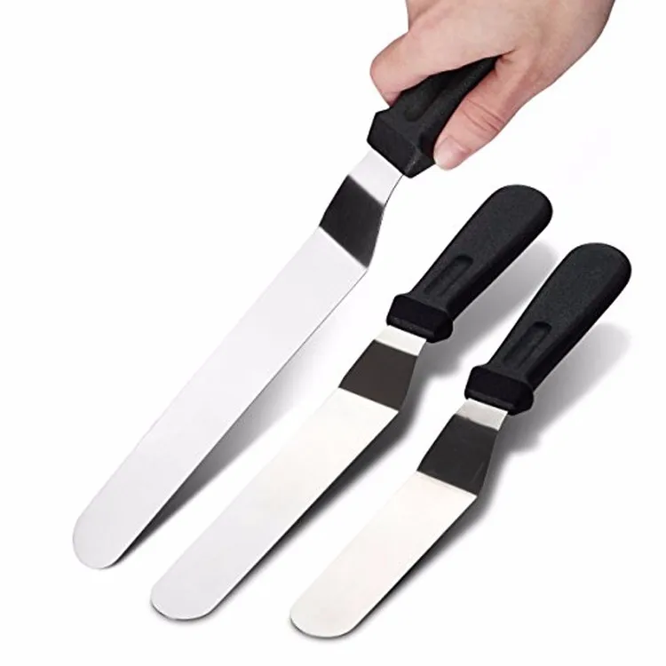 2017 Amazon Hot 3pcs Metal Cake Icing Spatula Set Buy Cake Icing