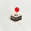 QIHE Game Over Console Kawaii Cute Pins Badges Lapel Pin For Tote Bag Hat Jackets Gifts