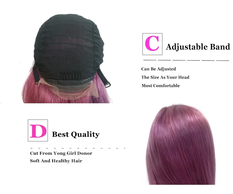 Brazilian Hair Straight Purple Wig,Horse Hair Wigs,Guangzhou Dreadlocks Wig Lace Front Wig Buy