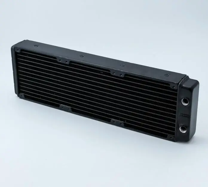 

G1/4 connection 360mm aluminum radiator twin row with 12 tubes