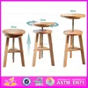 Top quality can adjustable height wooden Simple Spiral Swivel Lifting Stool W08G147