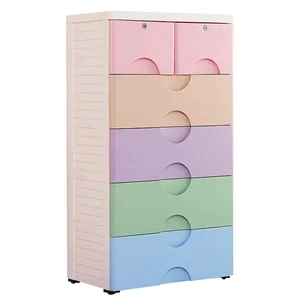Image of Cupboard Baby Cloth Keyway Wardrobe Kid Plastic Drawer Cabinet Storage
