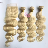 

613 Virgin Cuticle Aligned Hair Top Quality With Wholesale Closure Frontal Weft Blonde Hair