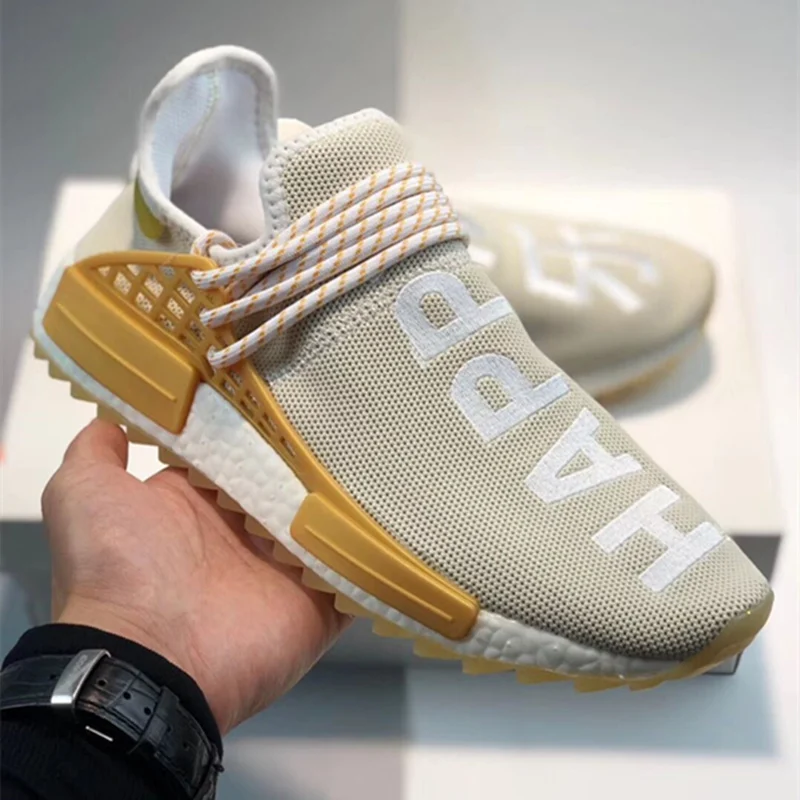 Custom Logo Pharrell X Hu Holi NMDs Mc Human Race Men Fashion Low sneakers Male casual shoes Breathable Runner shoes