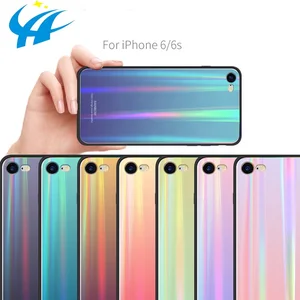 Colourful Gradient TPU Tempered Glass iPhone Case
