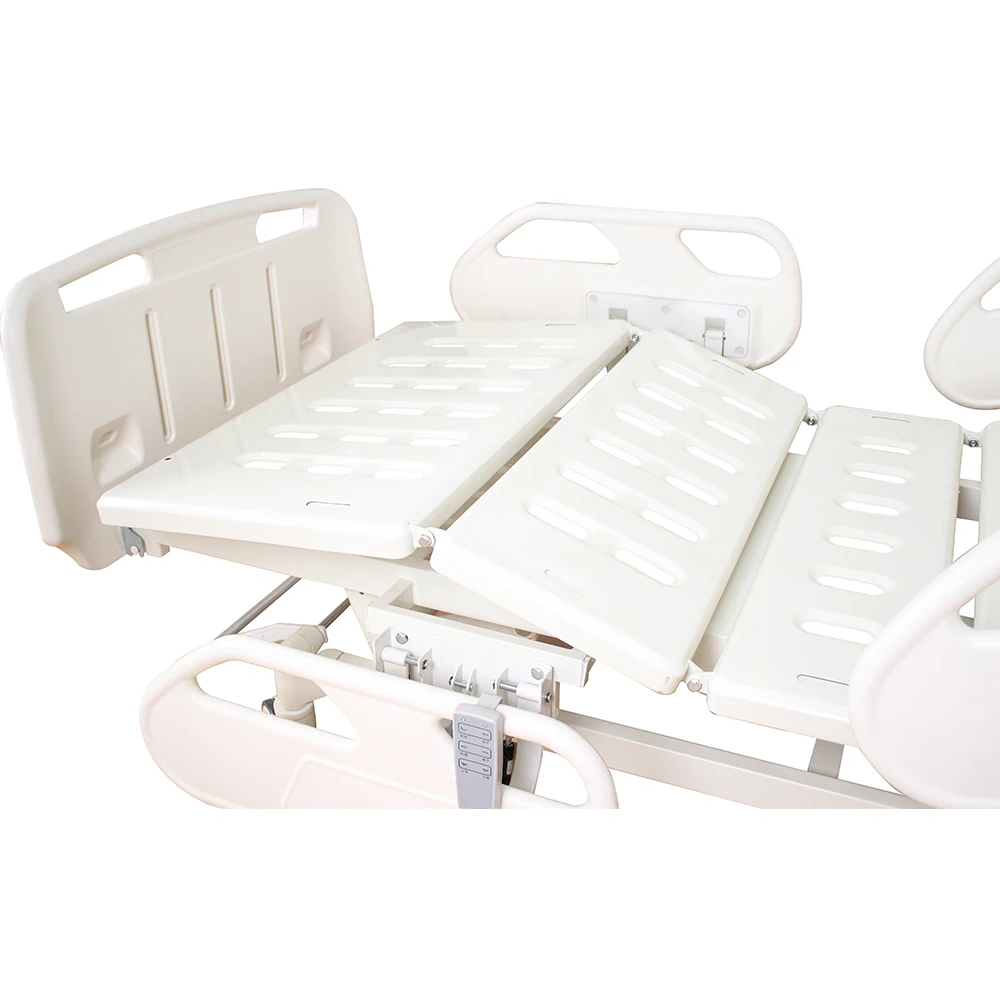 folding electric hospital bed with luxurious wheels