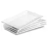 Home Hotel White Ceramic Serving Rectangular Plates for Salad Dessert