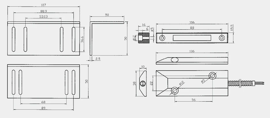 Interruptor De Puerta De Garaje Enrollable De Metal Con Cable,Sensores