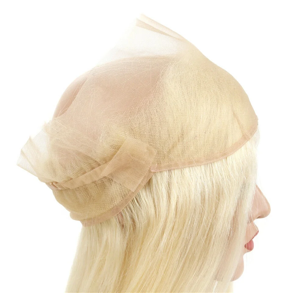

Wholesale 10a brazilian straight hair transparent thin lace 613 blonde 360 frontal