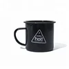 350ml metal manual black enamel mugs
