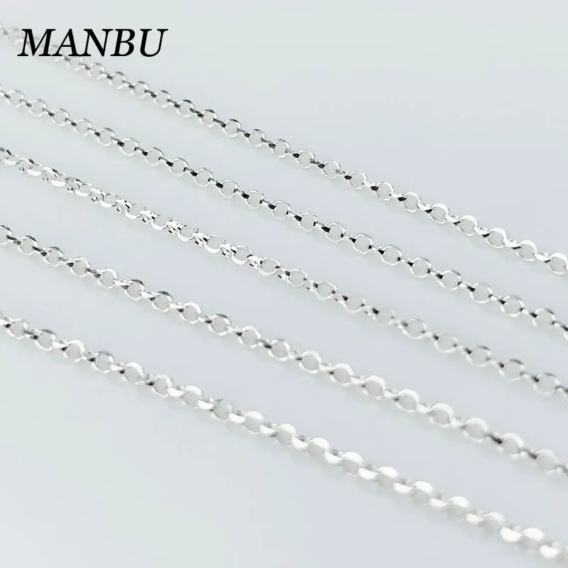 

sterling silver chain roll jewellery chains for jewelry making rolo chain with 1.3mm thickness 12650, Picture