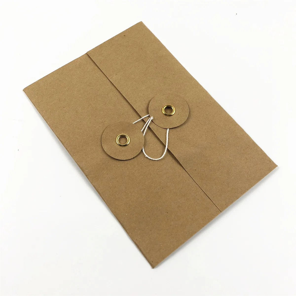 Custom Wholesale Price Kraft Paper Button Closure Envelopes A4 String Envelopes Buy Button
