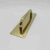 zinc alloy PVD gold round tube glass door handle pull handle on plate