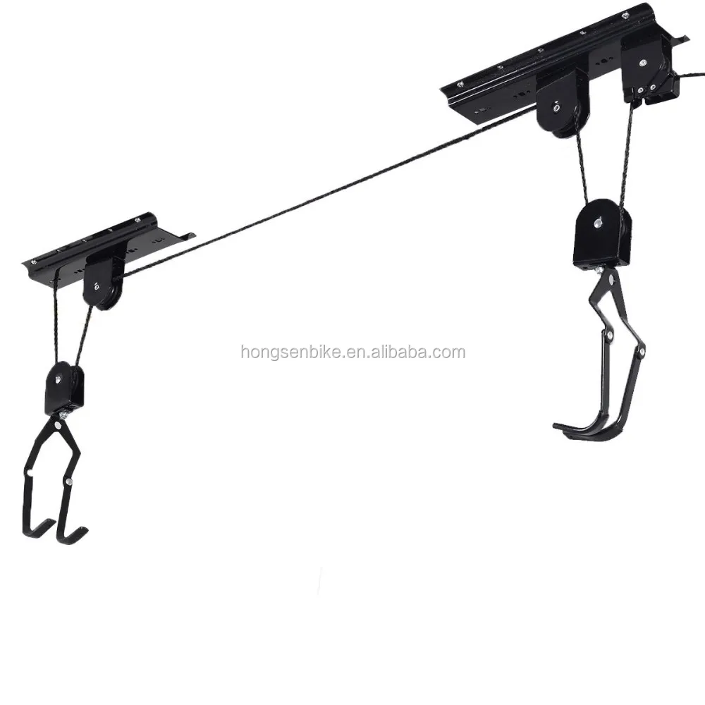 Bicycle Lift Ceiling Mounted Hoist Garage Storage Bike Hanger