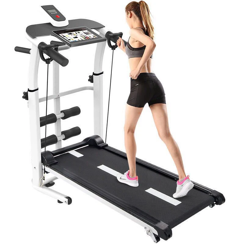 Portable silm treadmill  Machine Running Jogging Gym Exercise Fitness time sports body strong treadmill for home use