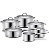 High quality sandwich bottom stainless steel cookware masterclass premium cookware for wholesale