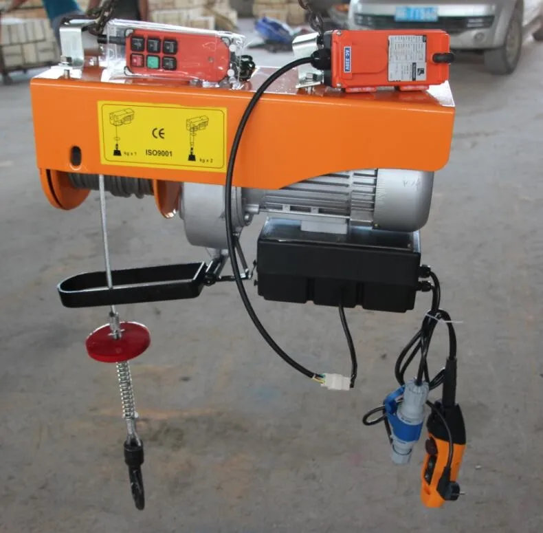 Pa 100kg Mini Electric Hoist Motor Lifting Hoists With Beam Trolley