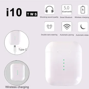 i10 TWS Wireless Bluetooth 5.0 Sports Earbuds