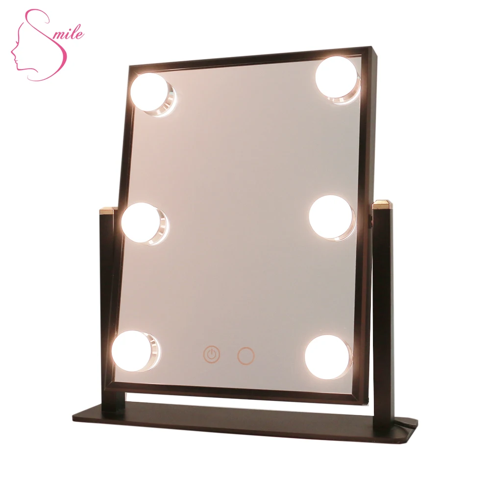 Mini Hollywood Style LED Bulb Wall Lighted Make Up Vanity Girl Table Cheap Dimmable Mirror Light with Makeup Lights