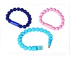 2016 New model fashion Buddha beads wristband micro usb a cable for samsung, iphone