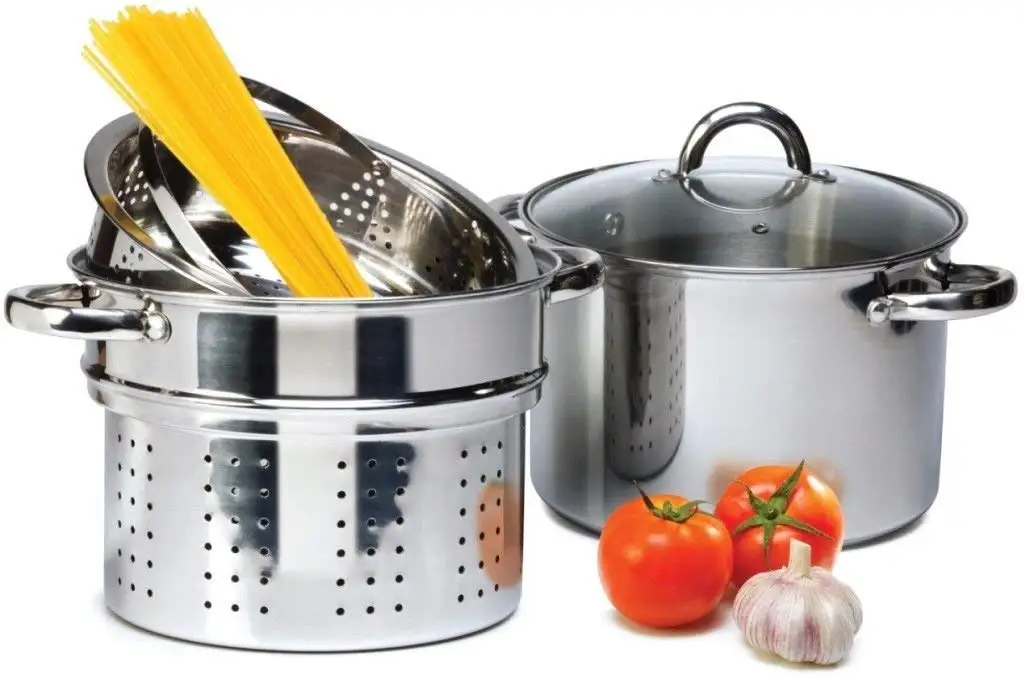 Winware Stainless 12 Quart Steamer//Pasta Cooker with Cover Winco USA SSDB-12S
