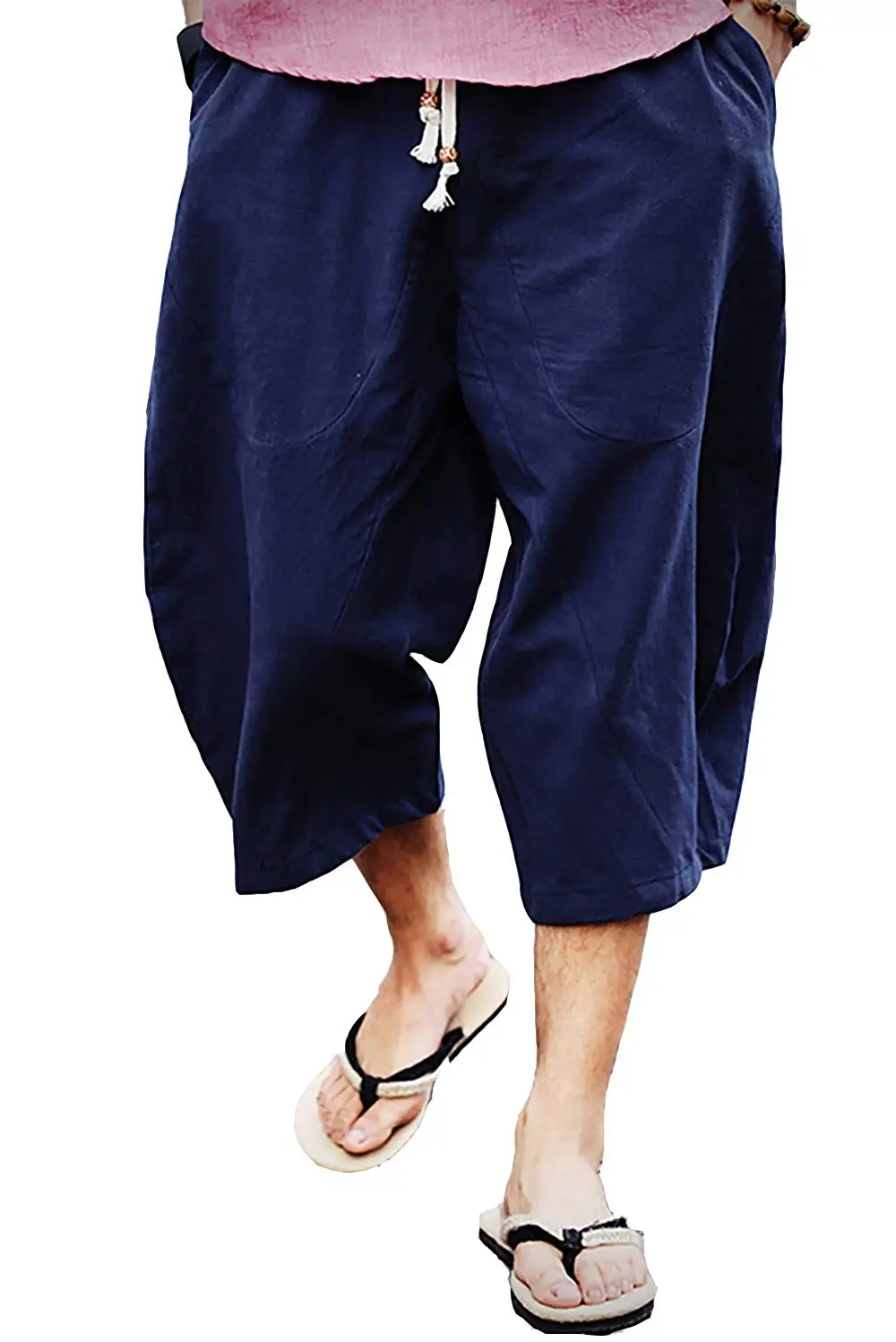 mens baggy capri pants