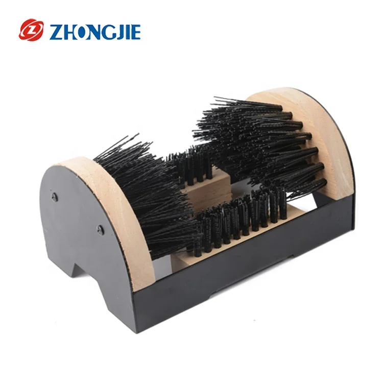 

Boot Brush Cleaner Floor Mount Scraper Commercial With Hardware Indoor / Outdoor, Nature color