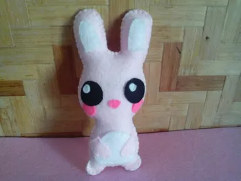 small pink bunny stuffed animal