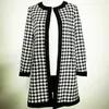 Made in guangzhou clothes factory long sleeves office women lady fancy swallow gird print winter cardigan latest coat
