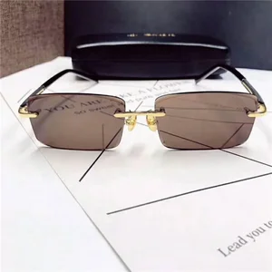 wholesale natural gents crystal quartz normal man eyeglasses rimless frames spectacles