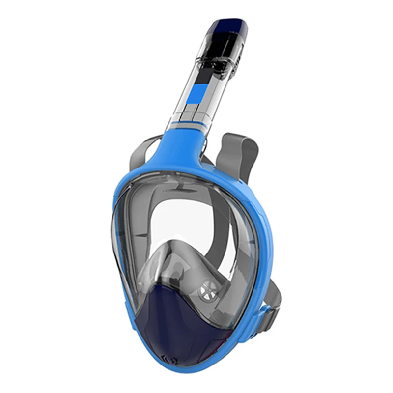 

2018 new folding scuba diving equipment full face snorkel diving mask, Blue;yellow;rose red