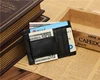 Black leather cover classical design export money clip wallet