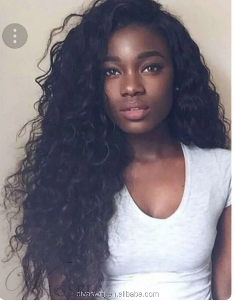 

Full natural curly Virgin Hair 250% Density Lace front Human Hair Wigs For Black Women