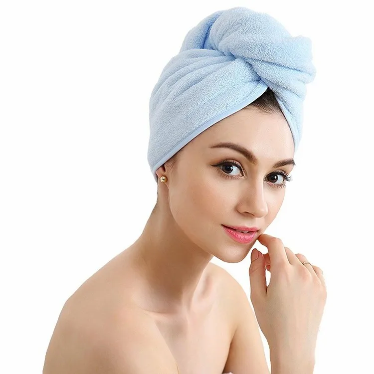 Microfiber Hair Wrap Towel Drying Bath Spa Head Cap Turban Twist Dry Shower CM 