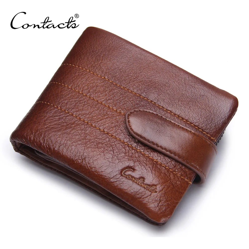 

OEM Vintage Genuine Leather Trifold Men's Wallet with Coin Bag, Brown