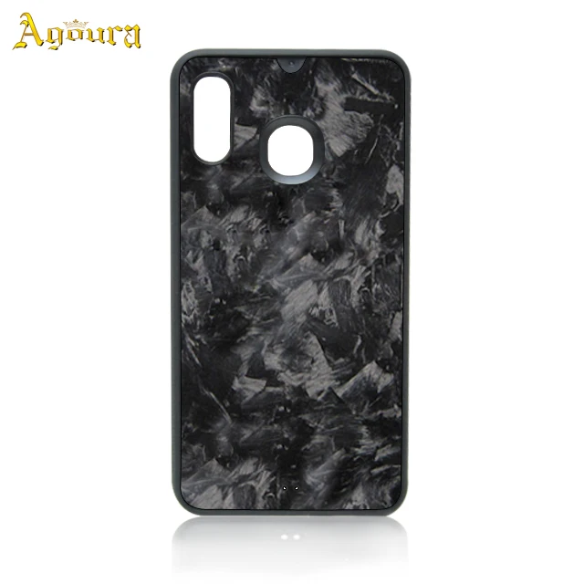 

Real Carbon fiber TPU PC phone case for Samsung A20/A30, Black