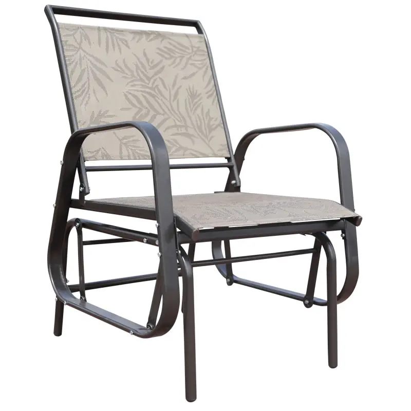 Kd Design Single Seat Glider Rocker Sling Metal Chair Outdoor