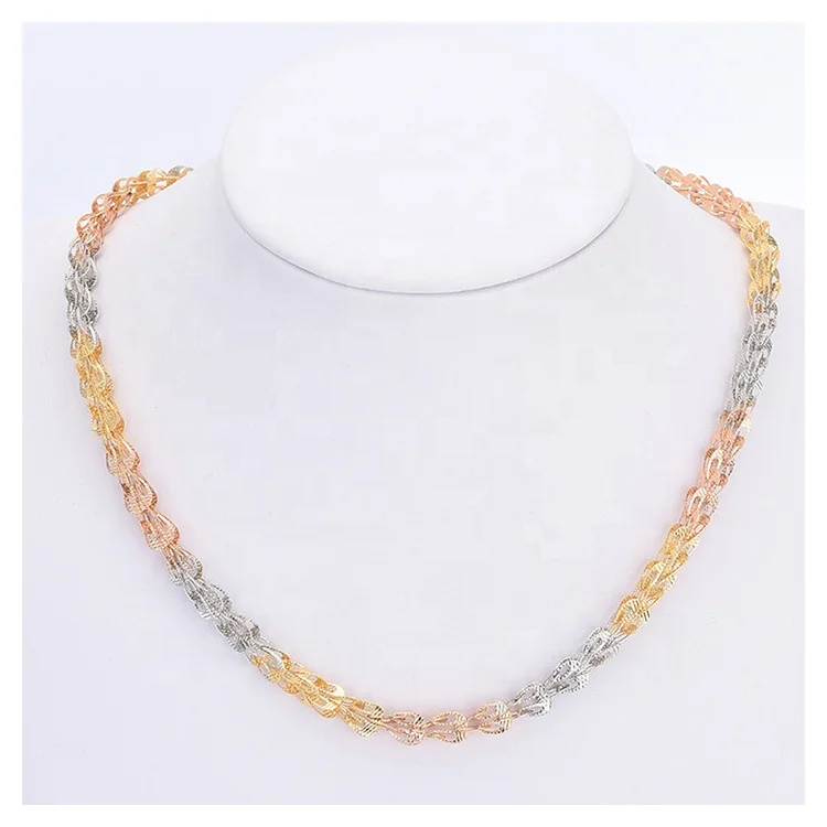 

Unique Wedding Silver Golden Rose Long Personalized Handmade Necklace