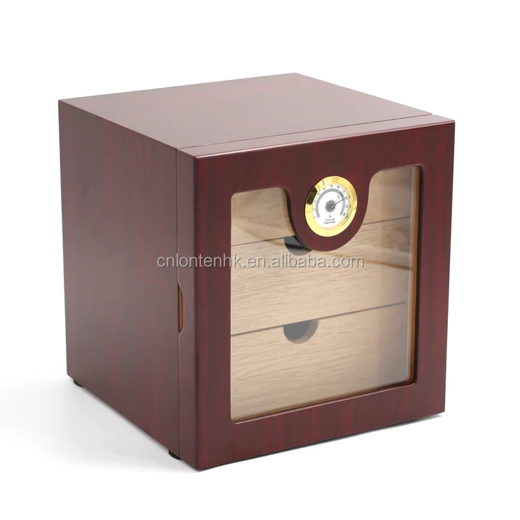 

Three drawer wanut display wooden cigar cabinet, Walnut