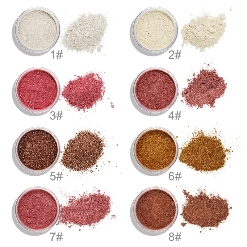 

Hot selling 8 colors makeup highlighter private label loose highlighter powder