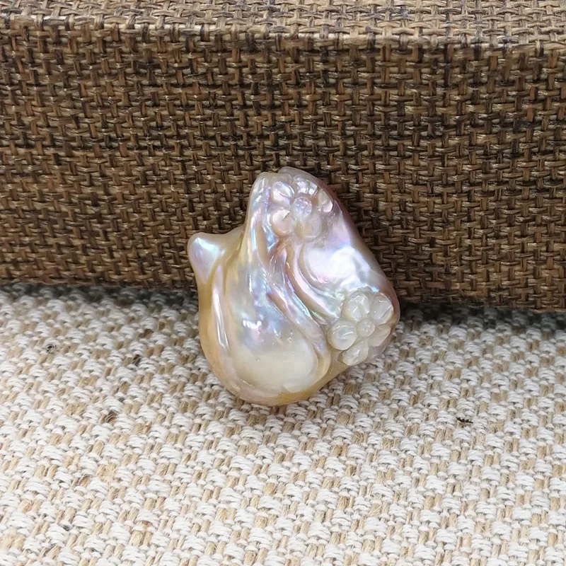 

Big size freshwater natural color carved pearl undrilled wholesale fireball pearl AAA large nucleated baroque loose pearls, White, pink, lavender