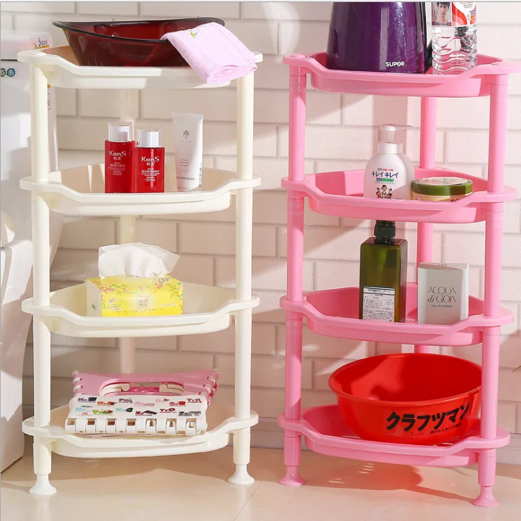 Hot Selling Three Layers Removable Plastic Wall Mount Shelf, Bathroom Shelf