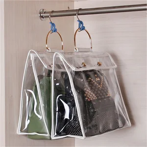 Image of wholesale clear vinyl lady bag organizer pvc see through handbag storage bag